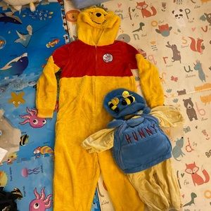 Adult Pooh bear and toddler hunny pot costume